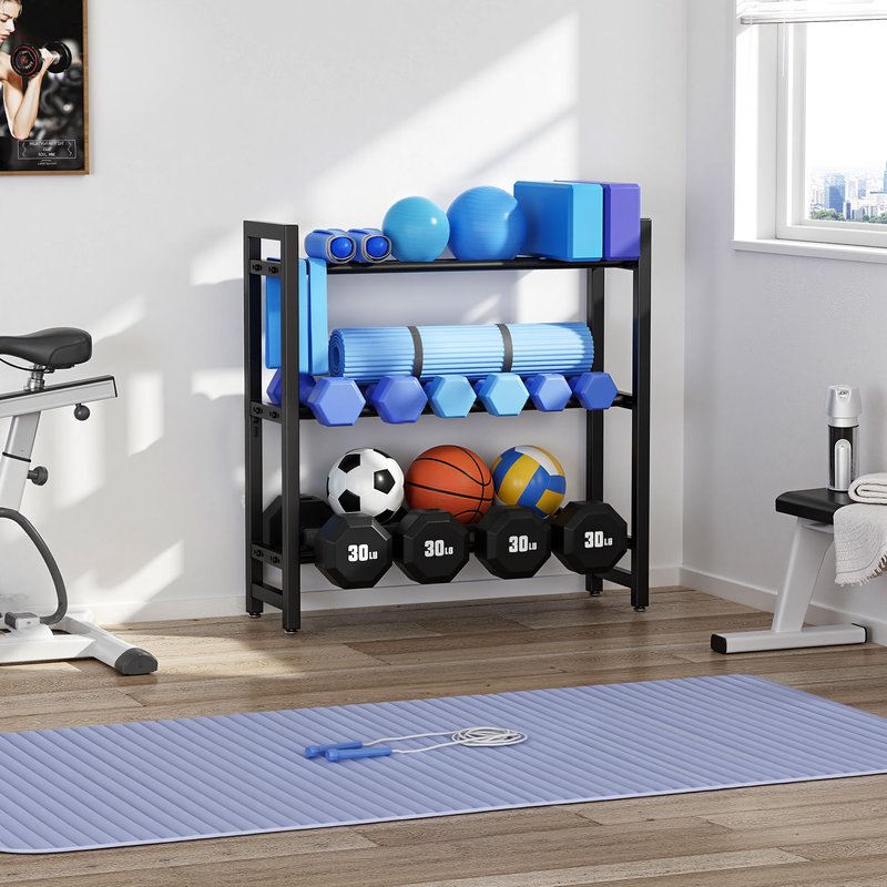 3 Tier Adjustable Dumbbell Rack – Heavy-Duty Weight Storage Stand for Dumbbells, 360 lb Total Capacity
