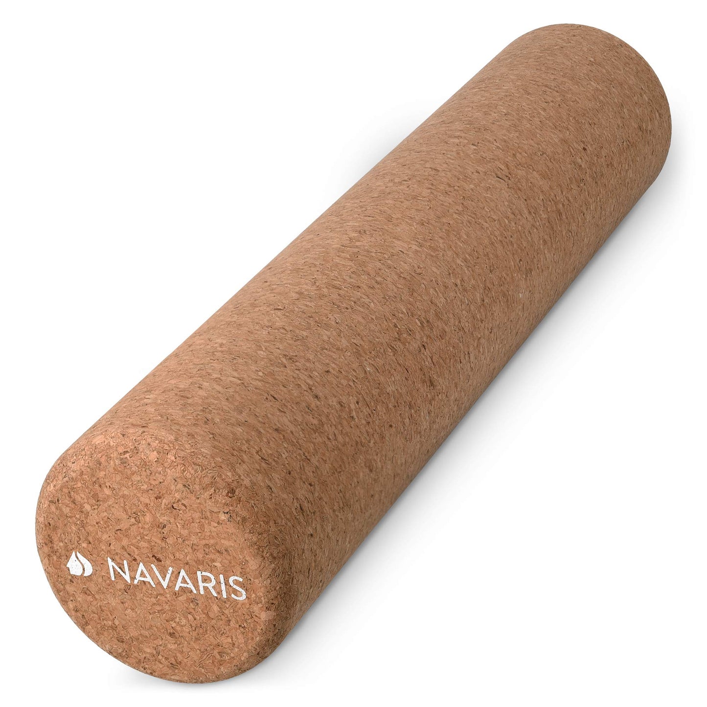 Navaris Cork Roller - Fitness Sport Yoga Cork Tube for Legs, Back, Muscles - Medium, 4 x 18"