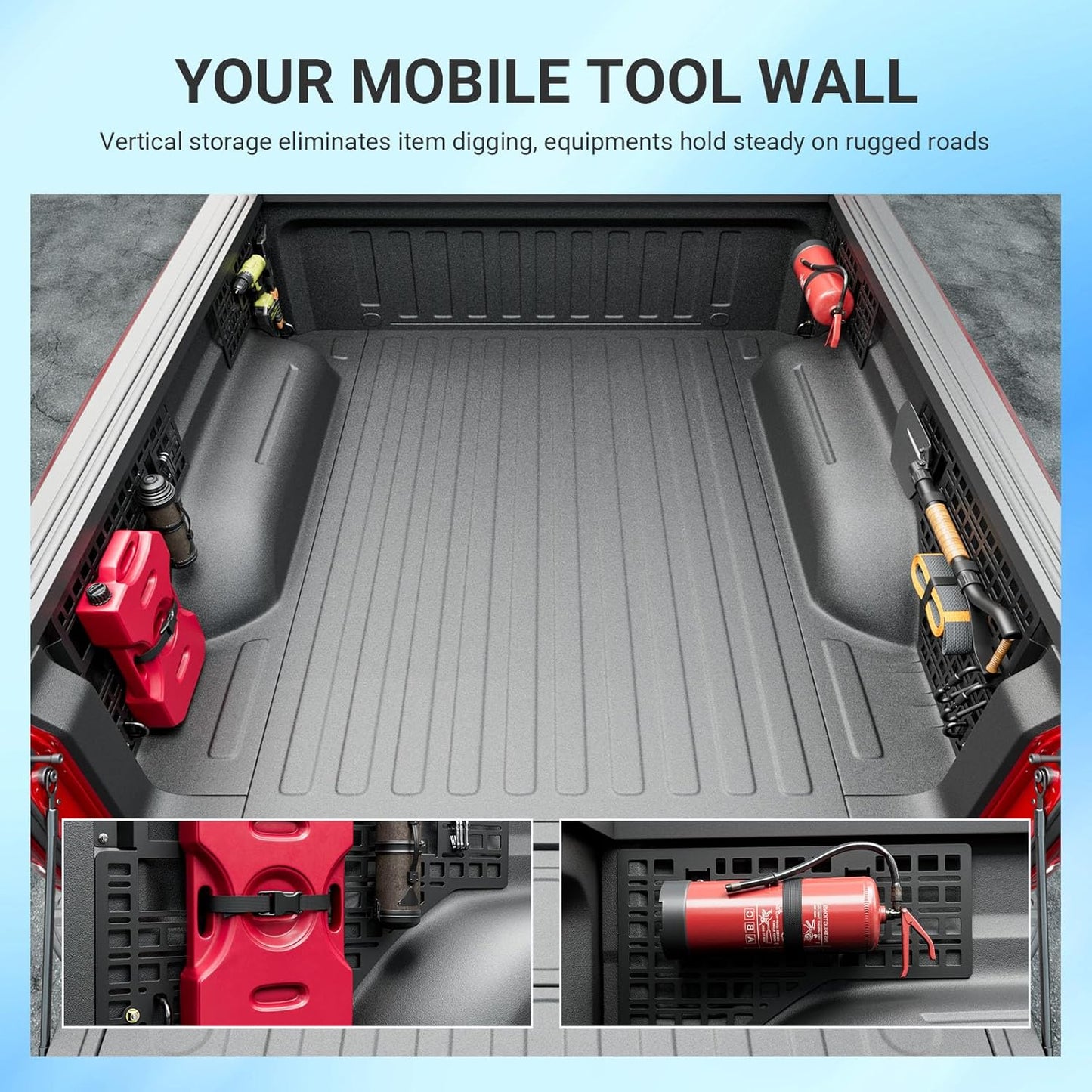 SZYANG 5.7FT Molle Panel System - Compatible Replacement for 2019-2026 Dodge RAM 1500 Accessories