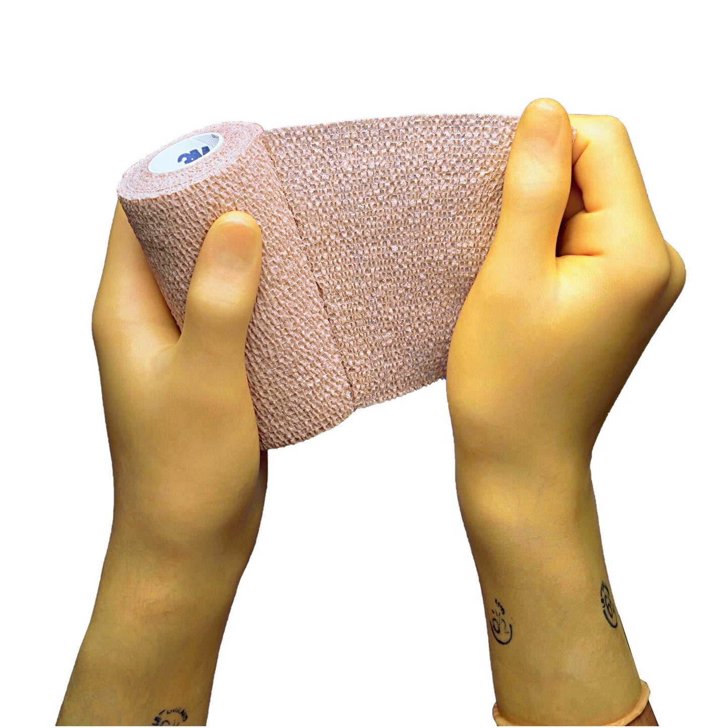 3M Coban Self Adherent Wrap - Tan, 4 Inches X 5 Yards, Elastic (Pack of 18)