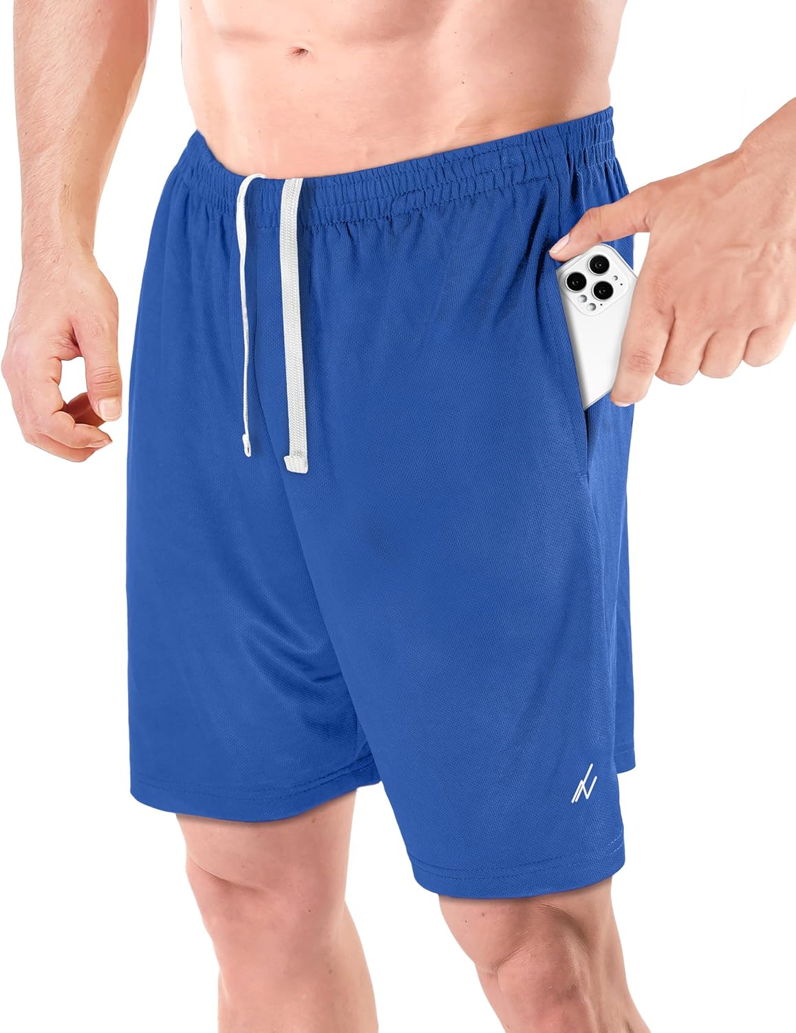 NY Threads Men's Athletic Shorts - Quick Dry, Lightweight, Loose-Fit Running Gym Shorts with Pockets