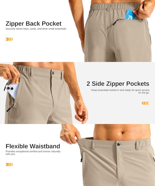 G Gradual Men's Casual Golf Shorts - 11" Lightweight Stretch for Hiking & Outdoor Work
