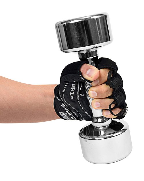 2017 Tips 2 Weightlifting Gloves Protect Your Hands & Improve Your Grip Best Body Building Fitness Exercise Accessories (Black, X-Large 8 5/8" - 9 1/2")