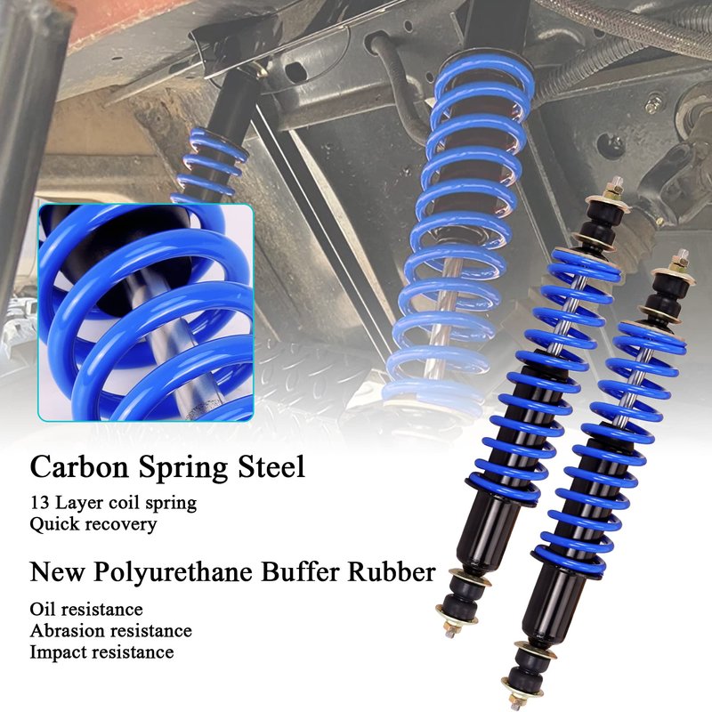 10L0L Golf Cart Front Rear Shock Absorber Set Coil Over Heavy Duty Shock Absorber Bolt Fits EZGO Medalist/TXT 1994+ Newer Gas or Electric, Replaces Part 70928-G01 76418-G01 (2 Pack)