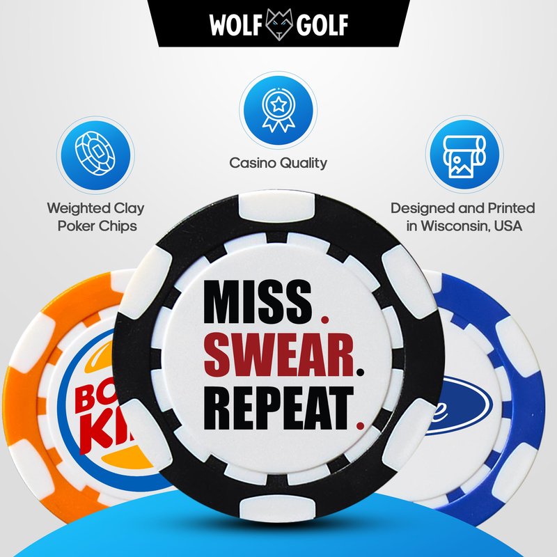 Golf Ball Marker Poker Chips | 6 Pack | Choose Your Golf Gift Set | Golf Marker Mens Gifts | Funny Golf Gifts | Funny Golf Accessories for Men | Womens Golf Accessories