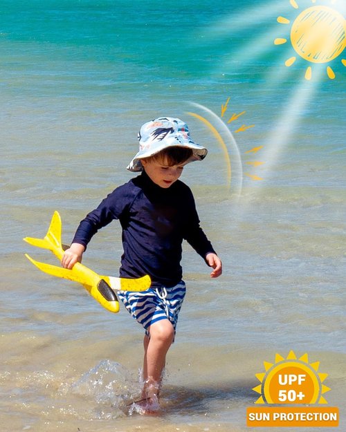 Boys Rash Guard Long Sleeve UPF 50+ Kids Swim Shirts Youth Quick Dry Sun Water Shirt for Fishing