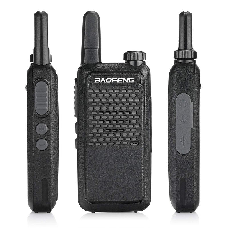 BAOFENG GT-22 Walkie Talkies for Adults Rechargeable, Long Range Two Way Radios with 1500mAh Battery, Portable Handheld VOX Handsfree with Earpieces, Holsters (2 Pack)