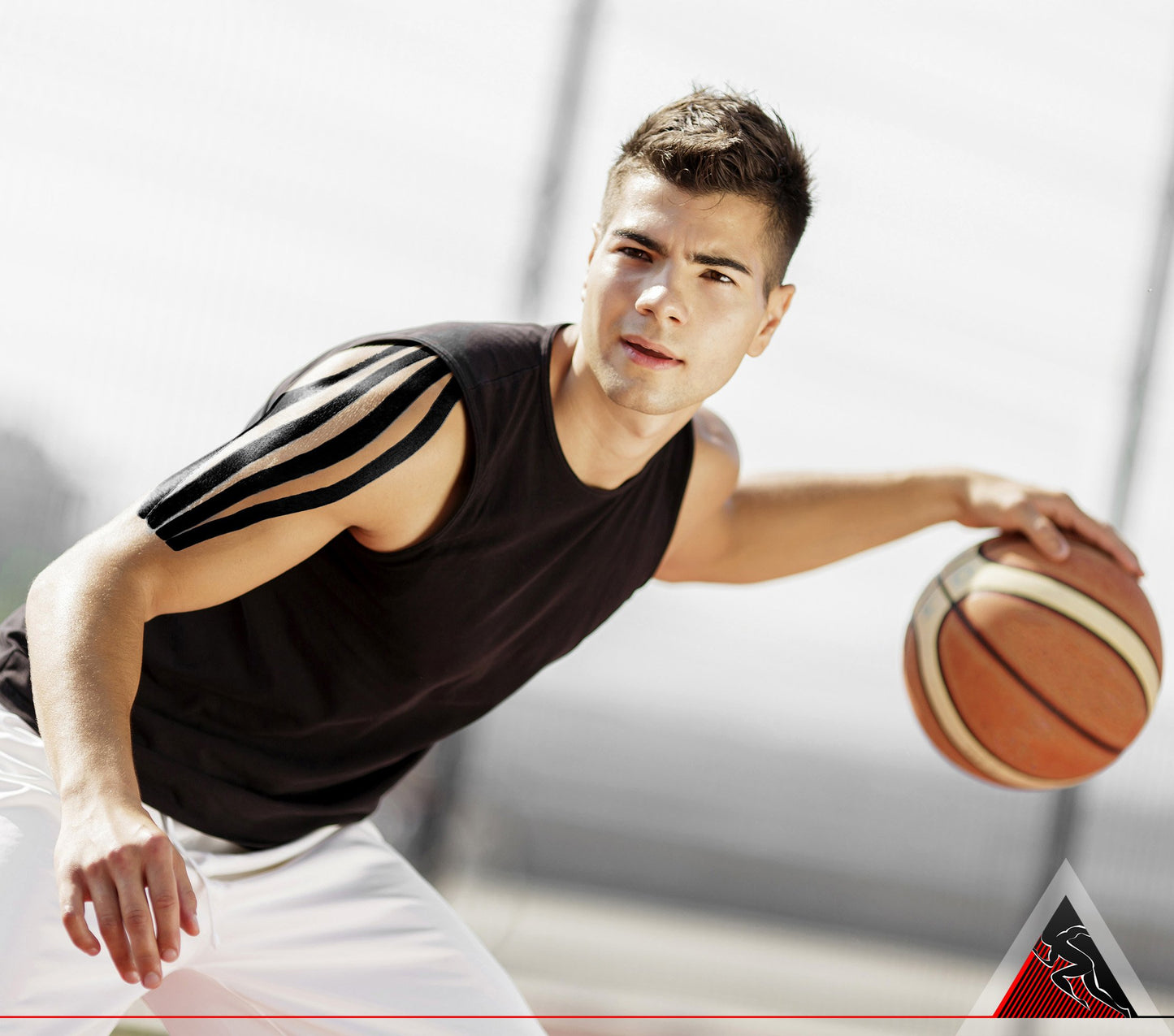 Starktape Kinesiology Tape Bulk for Sensitive Skin, Physio Medical Sports Tape, Kt Tex Gold for Physical Therapy, Knee, Shoulder, Ankle, Wrist, Foot, Back Muscle, Black