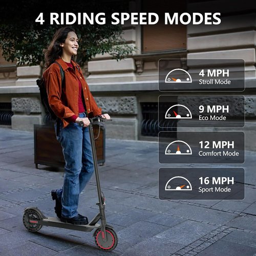 MAXSHOT Electric Scooter - High-Speed Folding E-Scooter with Dual Suspension | 350W/500W Motor, 21-28 Miles Range