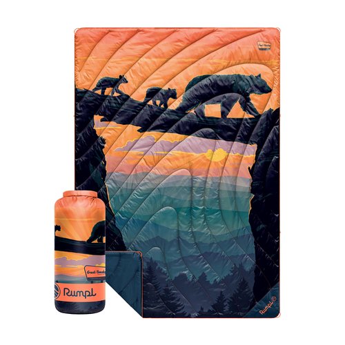 Rumpl Original Puffy Great Smoky Mountains - Bear Crossing National Park Blanket for Camping and Outdoors, V2, Great Smoky Mountains - Bear Crossing