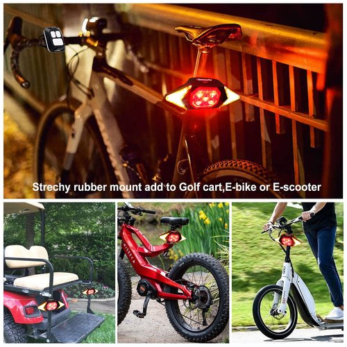 Best Bike Turn Signals Rechargeable Rear Bicycle Light Luces para Bicicleta Waterproof Bike Indicators fit Handlebars, Saddle Rears, Cargo Carrier