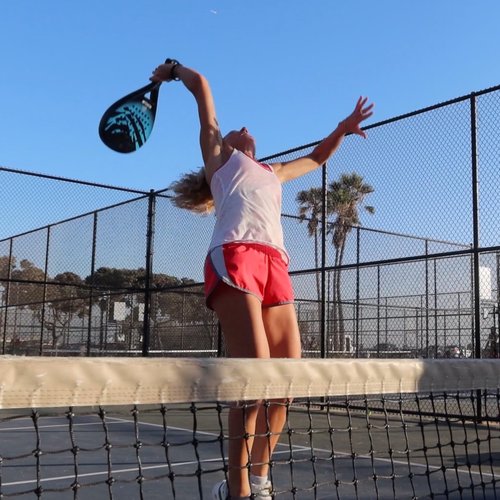 Padel Racket - Blue/Black - Carbon Fiber Surface with EVA Memory, Flex Foam Core - Lightweight Padel Racquet
