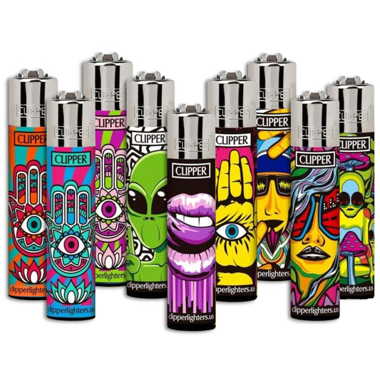 Clipper Classic Large Reusable Lighter, 9 Pack