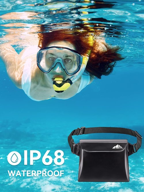 HEETA Waterproof Pouch - Touchscreen Dry Bag with Adjustable Waist Strap for Phones & Valuables | Perfect for Kayaking, Swimming, and Beach Activities