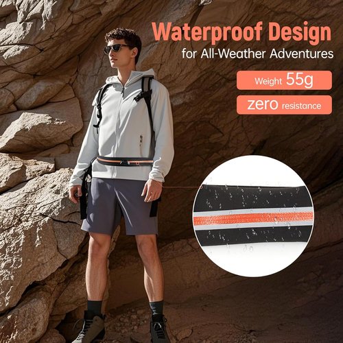 JUMAHE Slim Running Belt - Lightweight Phone Holder Fanny Pack for All Cell Phones | Orange
