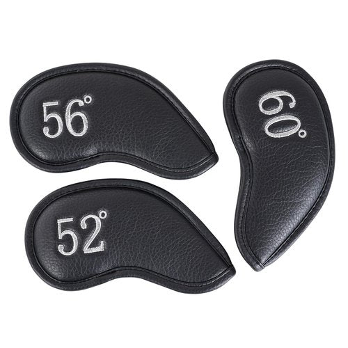 Craftsman Golf Black 52 56 60 Degree Golf Wedges Headcovers Covers Embroidered Club No. on Both Sides Magnetic Closure…