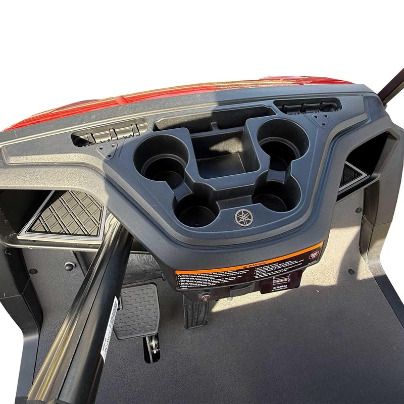 Xtreme MATS Compatible with Yamaha Drive2 Double Diamond Rubber Dash Liner Mat for Golf Cart Cubbys and Dashes - Fits YAM DR2 only - Golf Cart Accessory (Grey Trim, Yamaha Drive2)