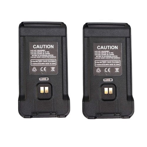 Retevis RT85 Walkie Talkie Battery 3200 mAh,Compatible with TYT TH-UV888 UV88 RT85 GM-15 Pro TD-H5 Two Way Radios,7.4V Rechargeable Replacement Li-ion Battery(2 Pack)