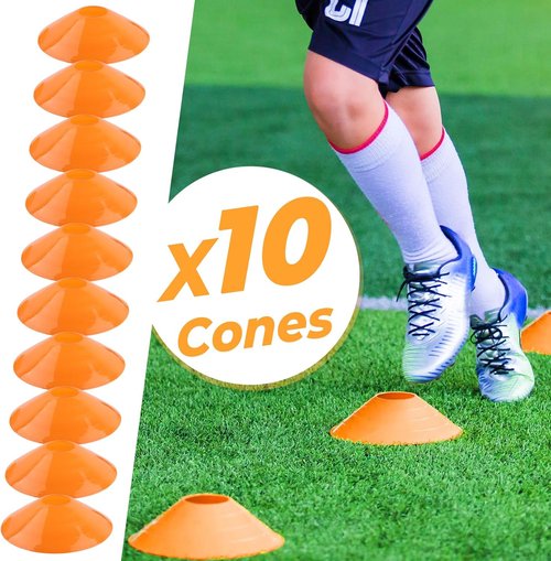 GHB Pro Agility Ladder - 20ft Soccer Kick Trainer Set with 12 Rungs, 10 Cones & Carrying Bag