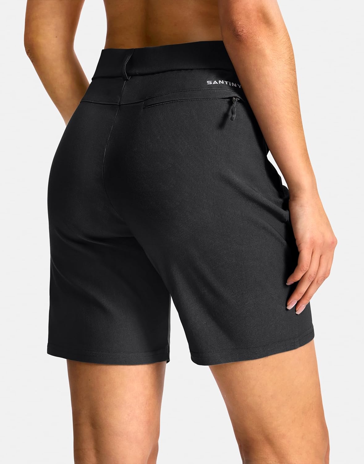 SANTINY Women's Hiking Golf Shorts - Quick Dry Stretch Fabric with 3 Pockets | Casual Summer Wear