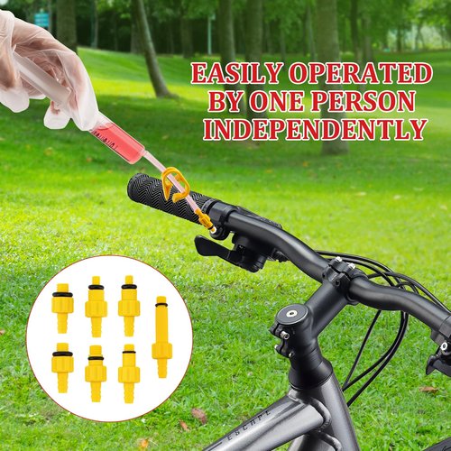 Brake Bleed Kit for SHIMANO, TEKTRO, TRP Hydraulic Disc Brakes, Brake Fluid Bleeder Kit Performance Mineral Oil Brake Fluid 120ml/4oz, Adapters for Most MTB/Road Bike Brake