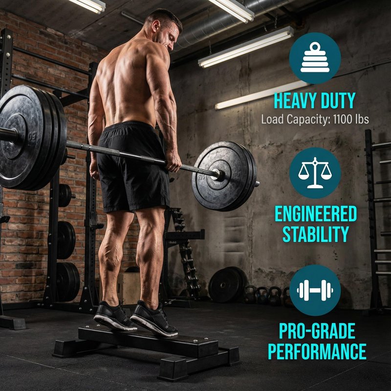 Steel Calf Raise Bar, Standing Calf Raise Platform Machine, Calf Raise Block Rack for Calf Stretching, Squat, Foot Stretch (26 inch)