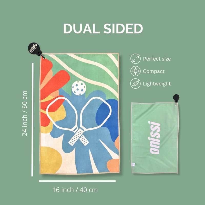 ONISSI Magnetic Pickleball Towel with Clip | Microfiber Sweat Towels for Men and Women | Trendy Accessories and Gifts for Pickleball Lovers