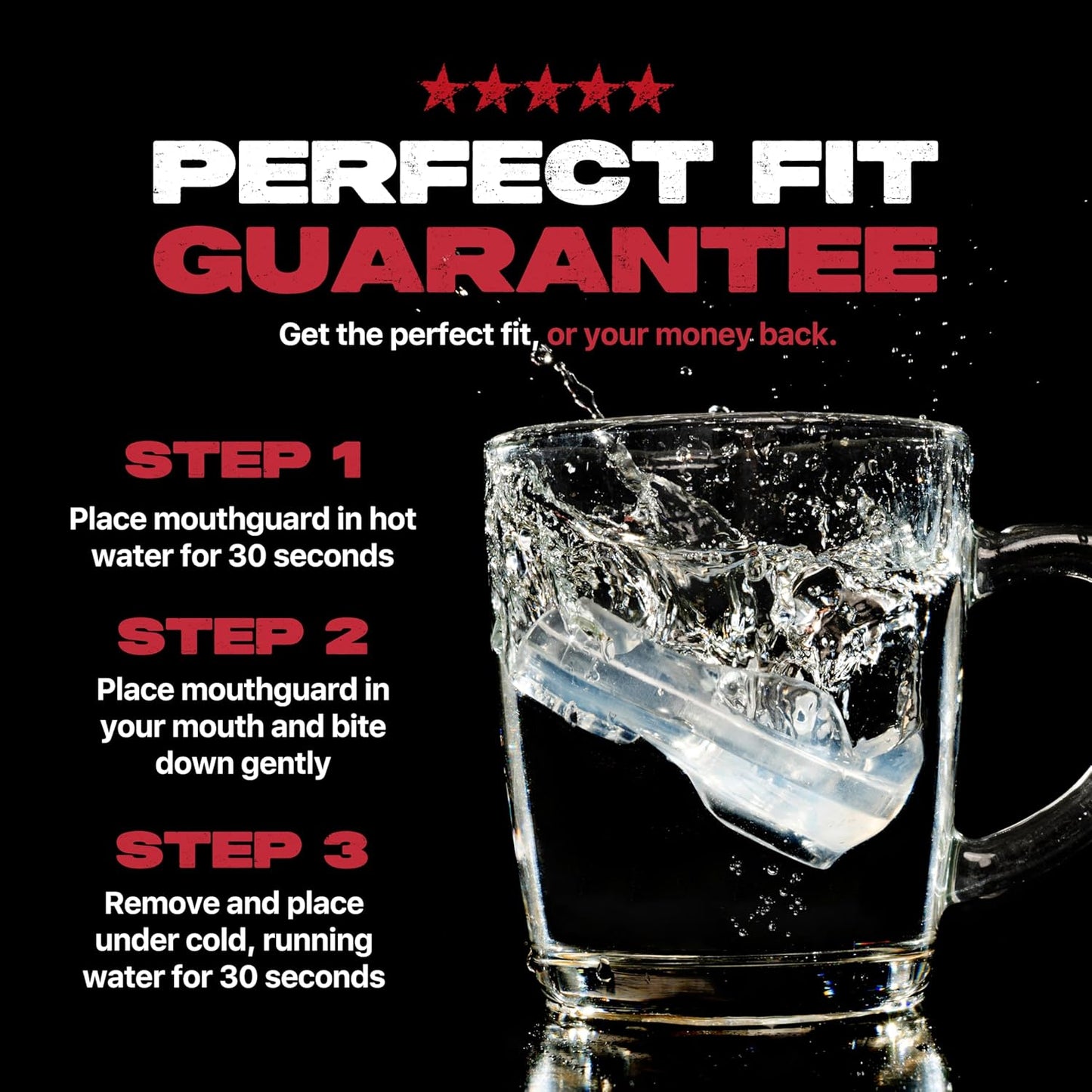 SAFEJAWZ Mouth Guard - Remoldable Upper & Lower Protection for Braces | Ideal for Football, Boxing & More (Transparent)