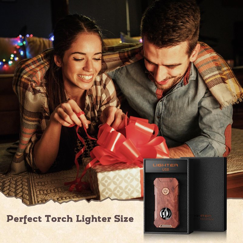 5-in-1 Torch Lighter with Tool, Holder, Punch, Draw Enhancer Tool, Double Jet Flame, Windproof Rechargeable Lighters, Versatile Gifts for Men, Refillable Butane Lighter for Candles, Travel