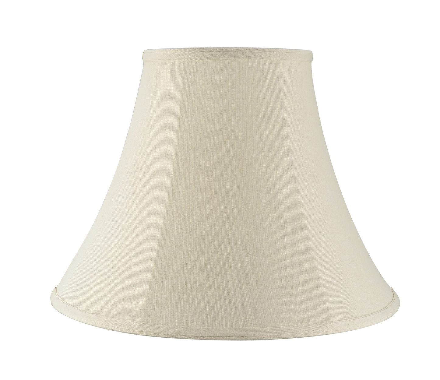 Aspen Creative 38004-2 Traditional Handsewn Bell Shaped Collapsible Spider Construction Lamp Shade in Cream, 8" Top x 17" Bottom x 13" Slant, Set of 2