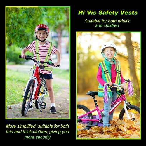 Hercicy High Visibility Safety Vests - 20 Pcs Adjustable Reflective Gear for Construction | Lightweight Yellow