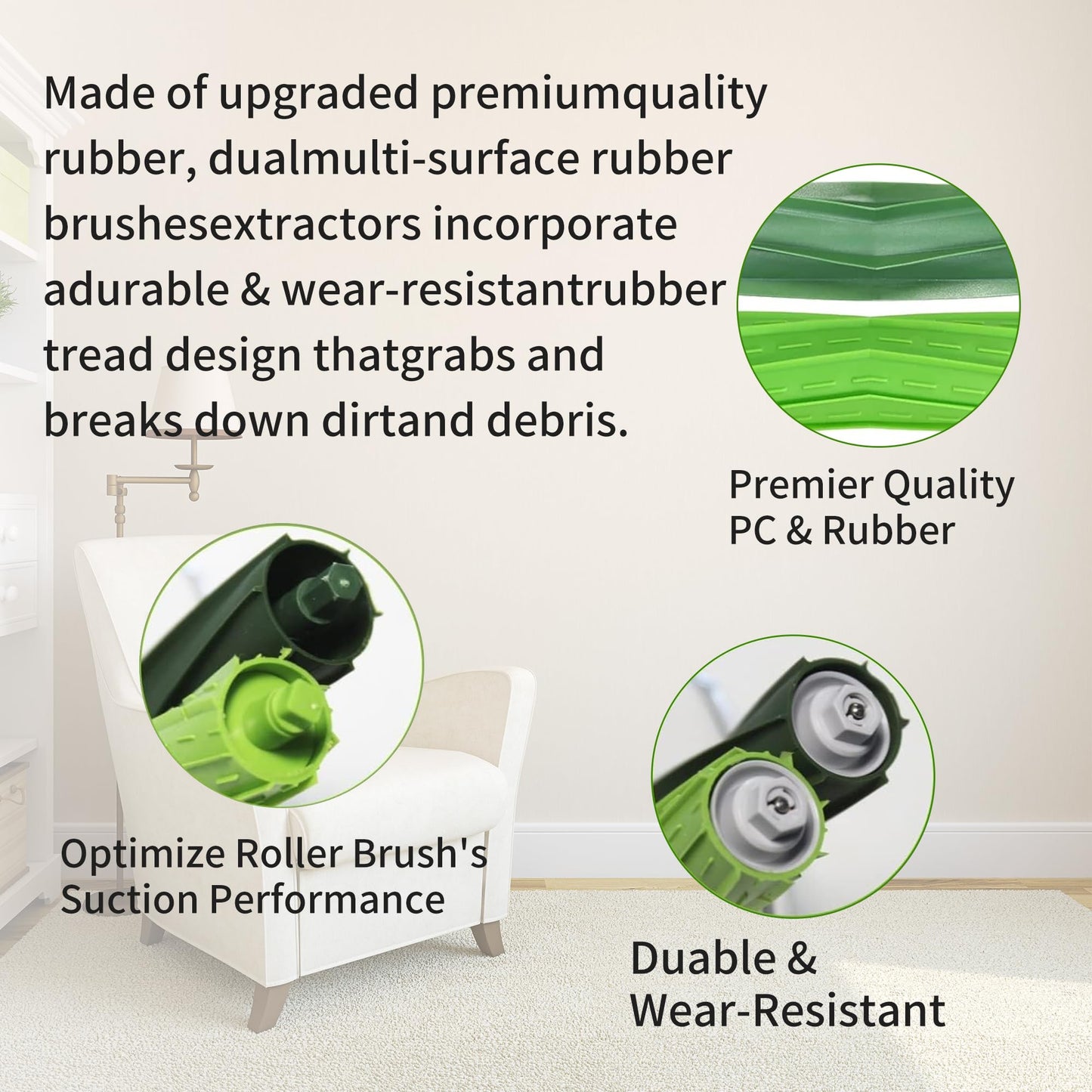 24PK Replacement Parts Kit Compatible with iRobot Roomba E & I & J Series i1 i3 i4 i5 i6 i7 i8 J7 J5 J6 J8 J9 Plus E5 E6 Vacuum,Including 2 Main Brushes & 10 Filters & 10 Side Brushes