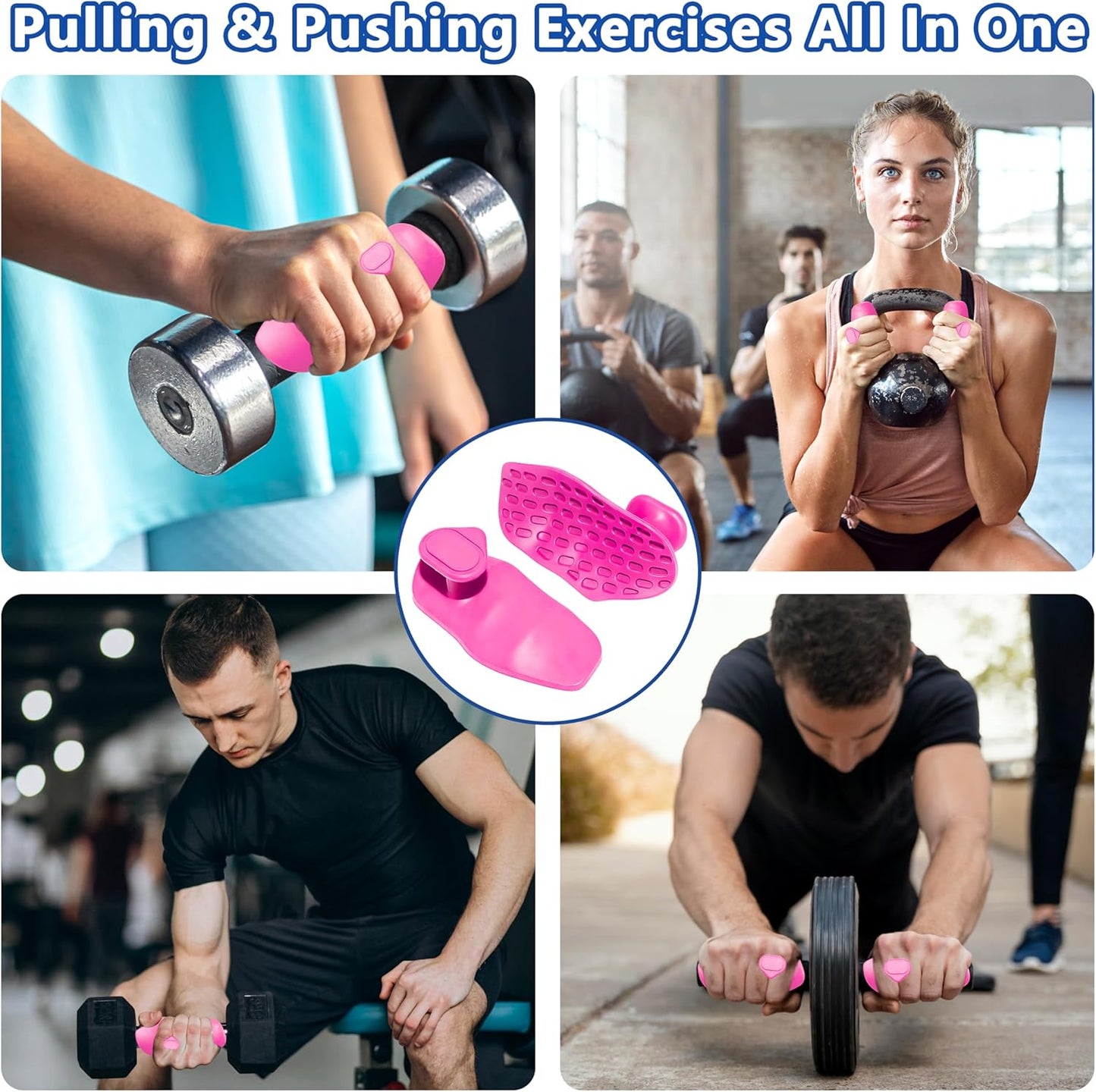 Ryptfit Silicone Gym Grips - Anti-Slip Weight Lifting Gloves for Men & Women | Perfect for Barbell & Pull-Ups