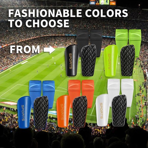 LPONJAR Soccer Shin Guards - Optimized Protective Pads for Kids, Youth & Adults | Perfect for Football Games