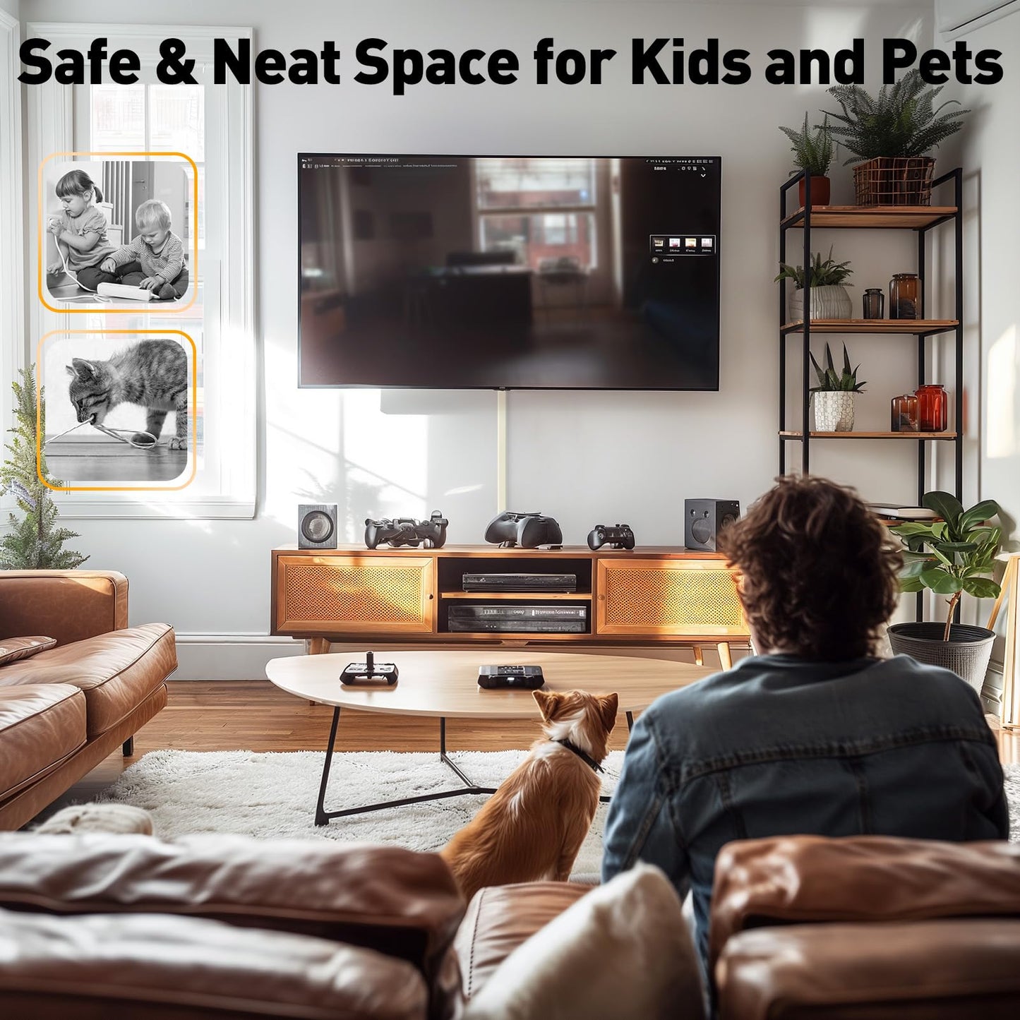 Delamu Beige Cord Hider, 62.8in Beige Cable Hider, Cord Covers for Wires on Wall, Wire Hider Wire Covers for 2-3 Cords for TV on Wall, Easier Setup Cable Cover Management, 4X L15.7 W0.94 H0.47in