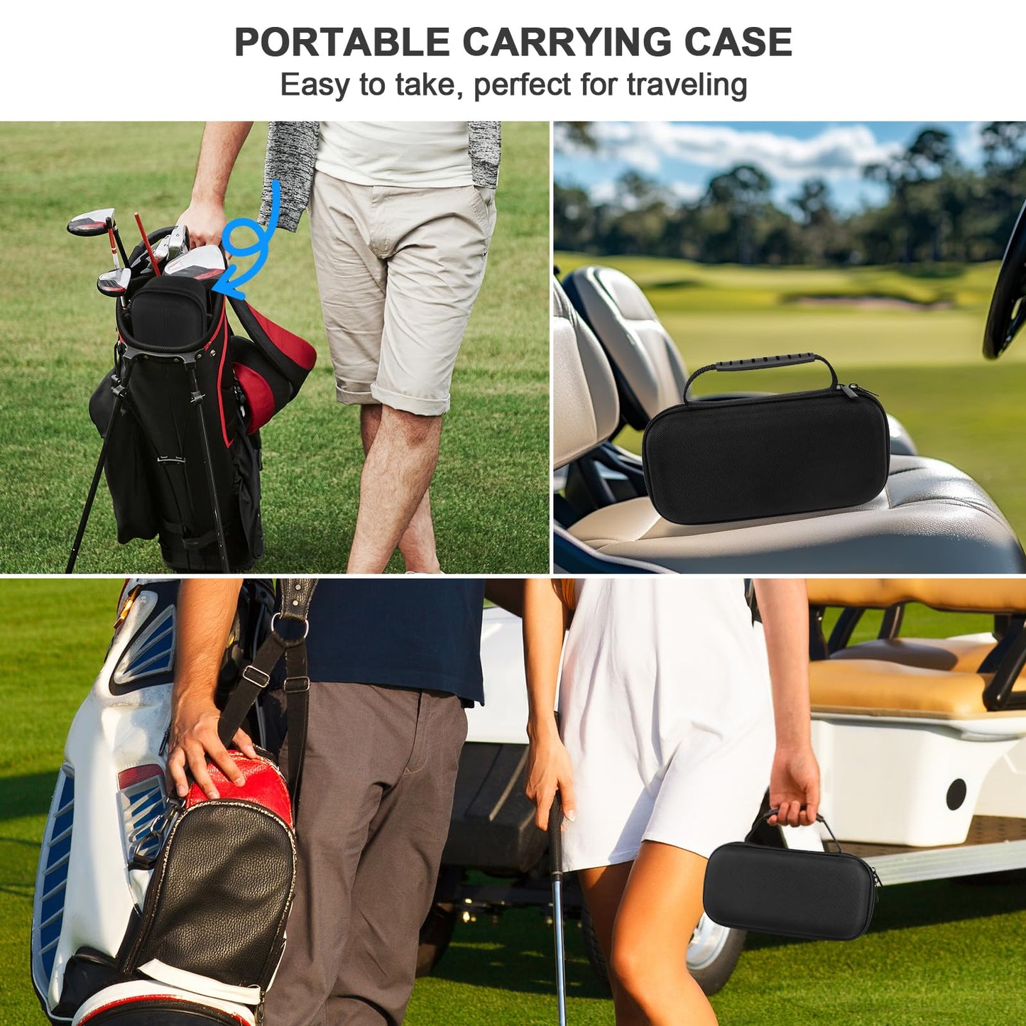 BliFulde Carrying Case Compatible with Garmin Approach R10 Golf Launch Monitor, Custom-Insert Organizer Storage Bag with Mesh Pocket for USB Cable, Charging Adapter,Power Bank (Orange)