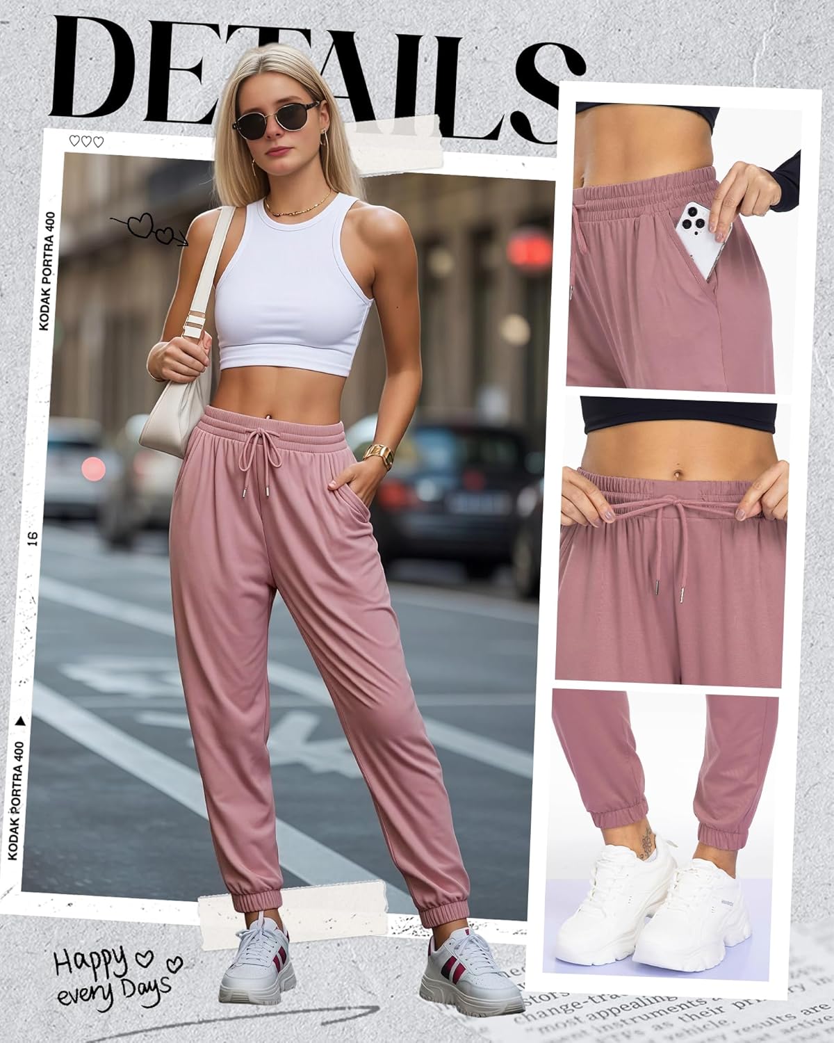 Mgput Women's Joggers - Ultra-Soft, Lightweight Sweatpants with Pockets for Gym & Jogging