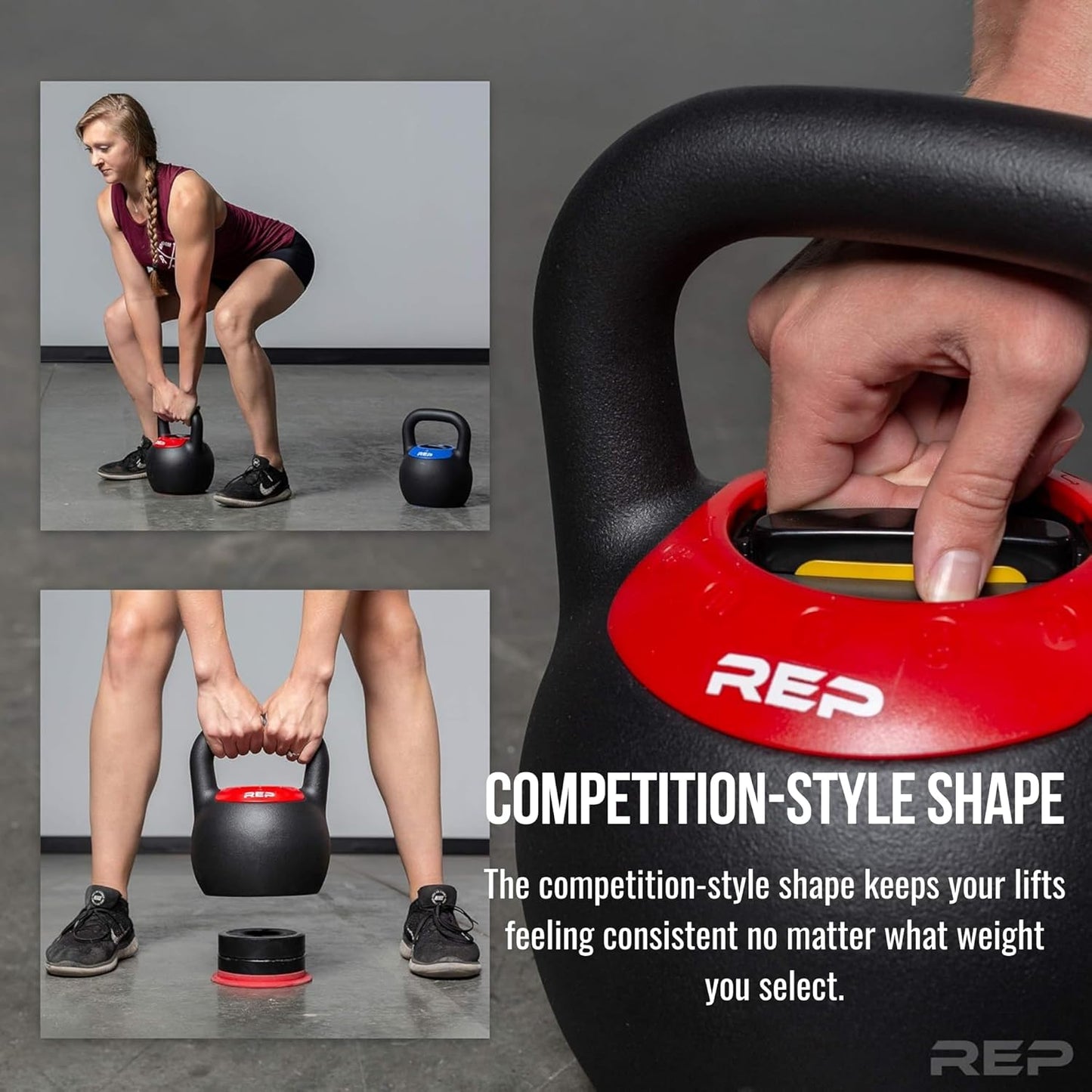 Rep Fitness Adjustable Kettlebell - Versatile Strength Training Equipment for Home Gym | 20–40 lb (9–18 kg)