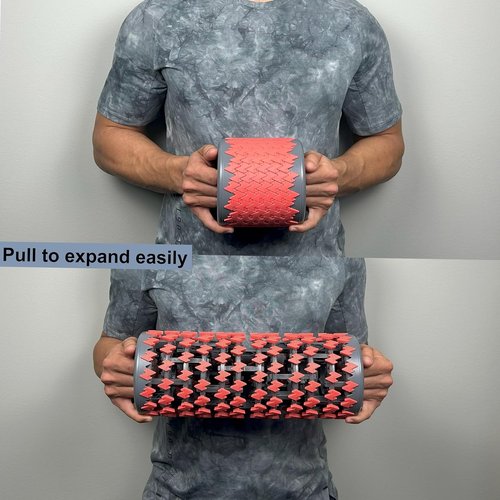Collapsible Foam Roller - Portable 13-Inch Exercise & Recovery Tool | Pink Color