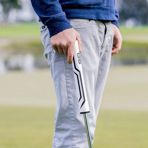 GoSports GS2 Tour Golf Putter - 34 Inch Right-Handed Mallet Putter with Oversized Fat Grip and Milled Face