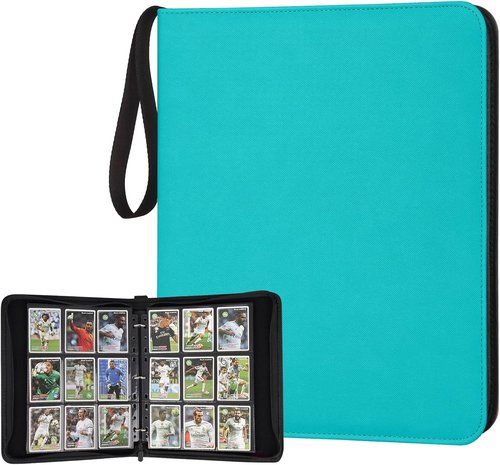 GERMUN 9 Pocket Card Binder - Premium Zip Trading Card Album for MTG, TCG & Sports Cards | Lake Blue, 720 Pockets