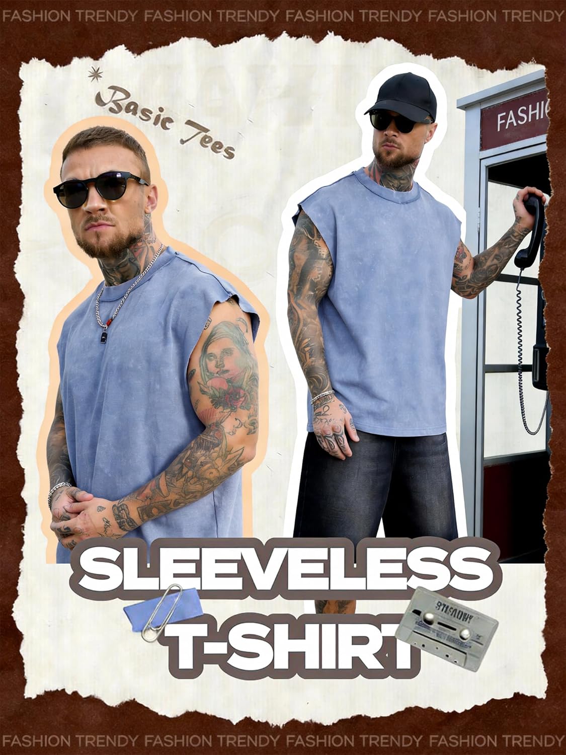 PLEPAN Men's Muscle Tank Tops - Sleeveless Workout Tee for Gym | Stylish Fit & Comfortable Design