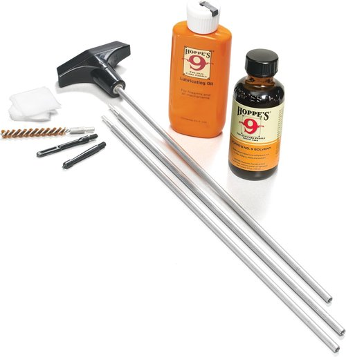 Hoppe's No. 9 Cleaning Kit - Aluminum Rod for Universal .22-.225 Caliber Rifle/Pistol