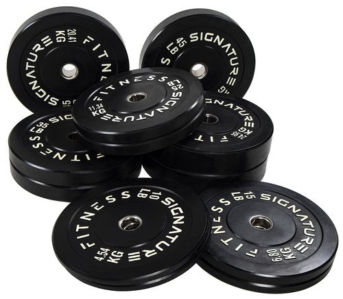 Fitvids 2" Olympic Bumper Plate Weight Plates with Steel Hub, 45LB, Pair