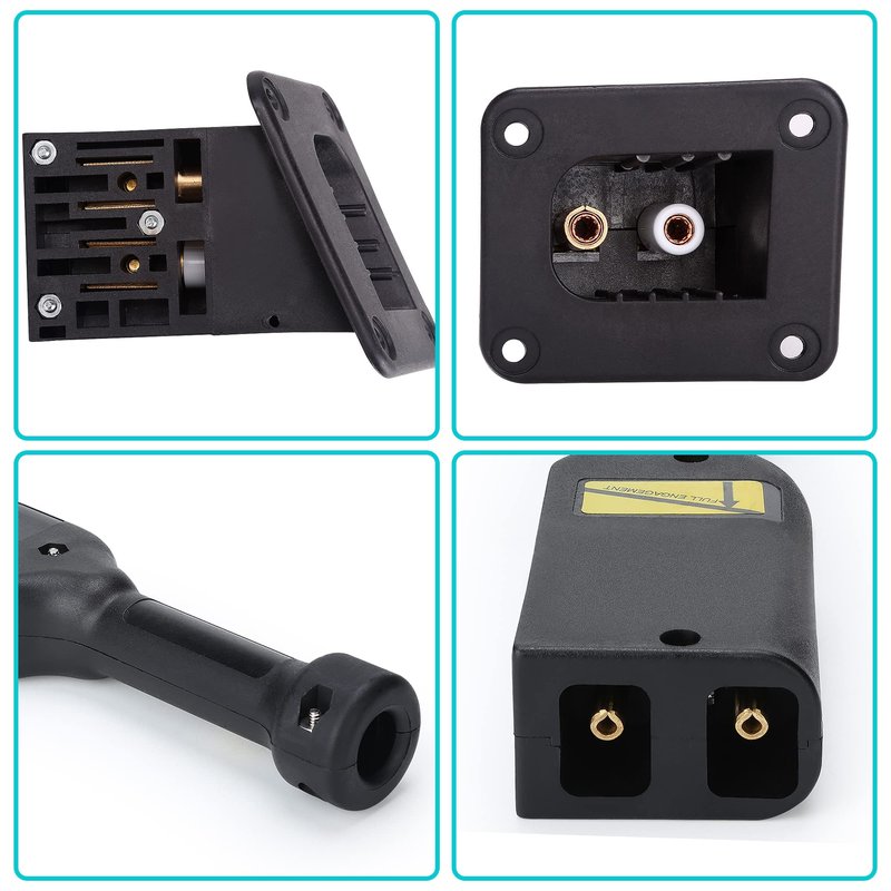 10L0L Golf Cart 36V PowerWise Charger Plug and Receptacle,with Handle,for 1996-Up EZGO TXT Medalist PDS DCS OEM# 73345G01 73051G02 73063-G01 73051G29