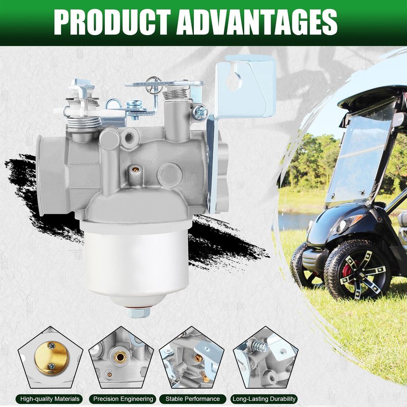 QAZAKY Carburetor Compatible with Yamaha Gas Golf Cart G2 G5 G8 G9 G11 G14 4-Cycle Engine 1985-1996 J38-14101-00 J38-14101-01 J38-14101-02 JN3-14101-00 JN3-14101-10 Carb