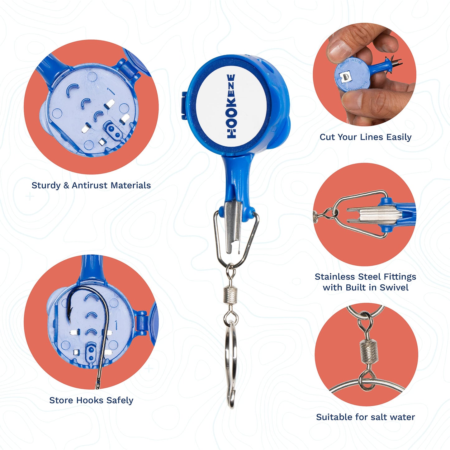 HOOK-EZE New All in One Nail Knot Tying Tool | Pack of 2 | Protect from Fish Hooks | Tie Fishing Knots Easily | Cool Gadgets | Ice & Fly Fishing Gifts & Accessories for Beginner Anglers - Green