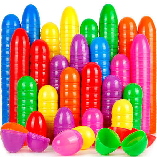 OCTERIC 180Pcs Easter Eggs, 2.3" Fillable Bright Colors Plastic Easter Eggs Empty for Easter Hunt, Easter Basket Stuffers, Party Favor, Classroom Prize Supplies