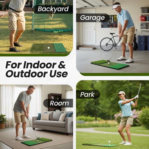 Bluroz Premium Golf Mats - Mini Golf Hitting Mats for Putting & Chipping - Indoor & Outdoor Golf Turf Mat