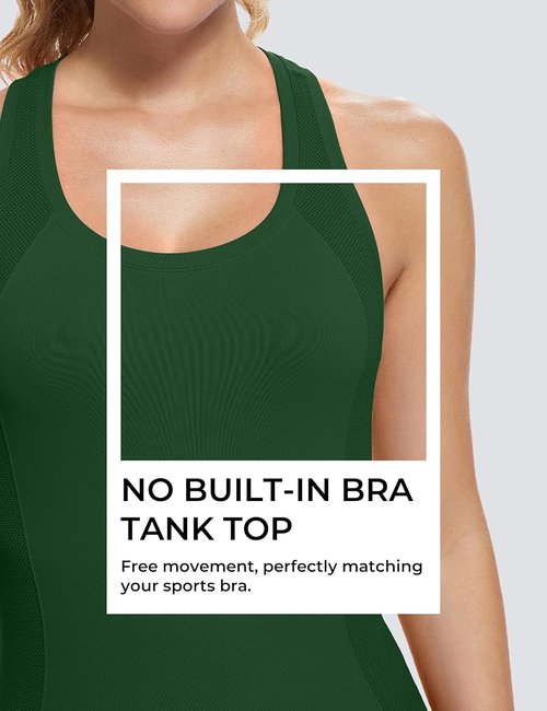 MathCat Racerback Workout Tank Tops for Women - Seamless Muscle Fit | Sizes XS-L
